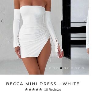 BABYBOO BECCA MINI DRESS WHITE
